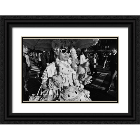Untitled Black Ornate Wood Framed Art Print with Double Matting by Suzuki, Tatsuo