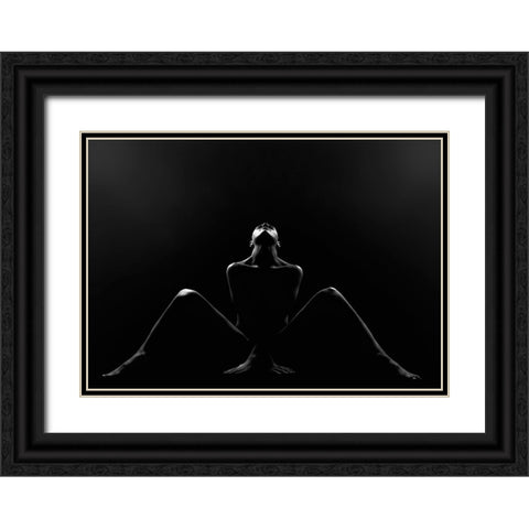 Alexa Black Ornate Wood Framed Art Print with Double Matting by Kiss, Jozef