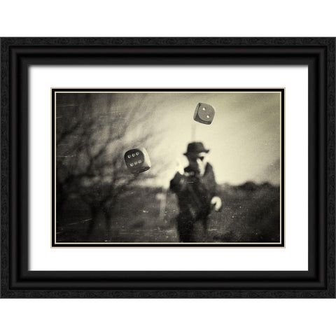 Alea Iacta Est Black Ornate Wood Framed Art Print with Double Matting by Dan, Bez