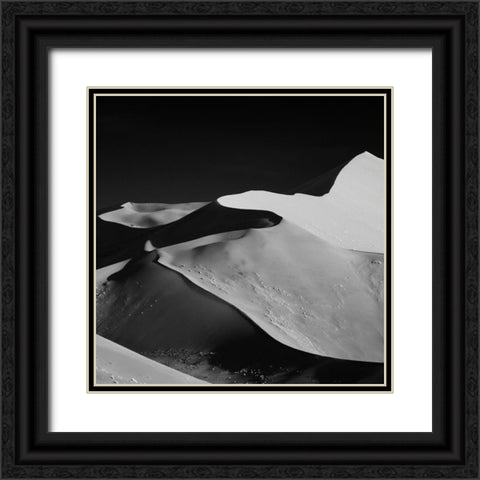 Abstract Dunes Black Ornate Wood Framed Art Print with Double Matting by Guillemot, Mathilde