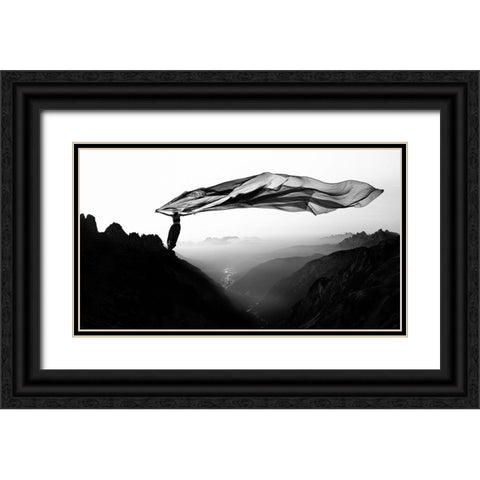 Free As The Wind Black Ornate Wood Framed Art Print with Double Matting by Odorizzi, Patrick