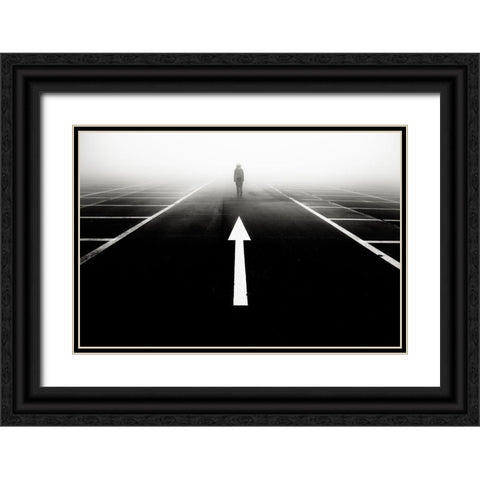 Sign Black Ornate Wood Framed Art Print with Double Matting by Sugimoto, Koji
