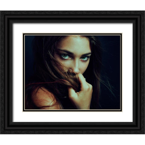 Untitled Black Ornate Wood Framed Art Print with Double Matting by Rise, Zachar