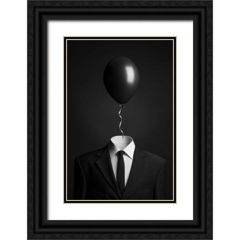 Thoughts Black Ornate Wood Framed Art Print with Double Matting by Malikov, Alex