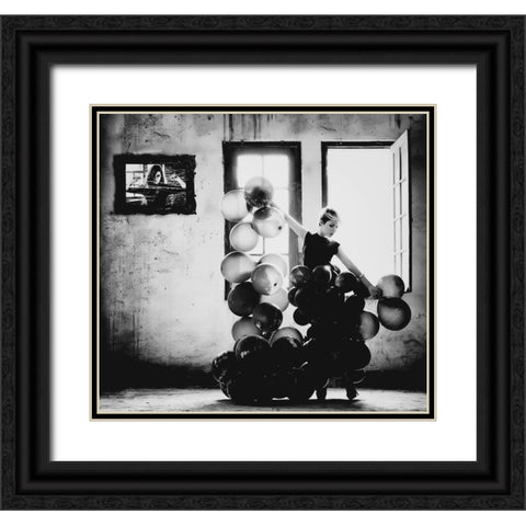 Dancing With Loneliness Black Ornate Wood Framed Art Print with Double Matting by Potret, Yugie