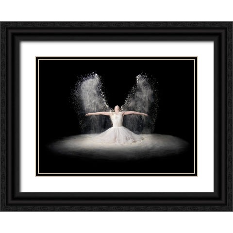 Flour Wings Black Ornate Wood Framed Art Print with Double Matting by Pentony MA, Pauline