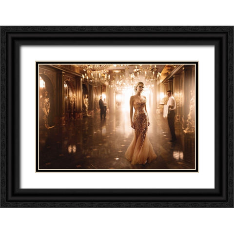 Gold Black Ornate Wood Framed Art Print with Double Matting by Parishkov, Sergey