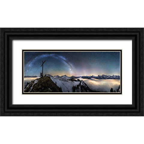 Above The Clouds Black Ornate Wood Framed Art Print with Double Matting by Nicholas Roemmelt, Dr.