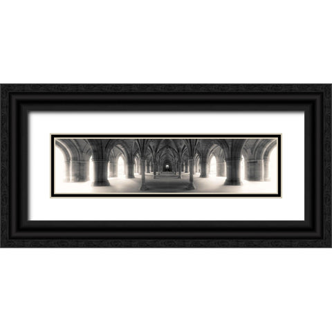 Figure In Space Black Ornate Wood Framed Art Print with Double Matting by Spivak, Jeff