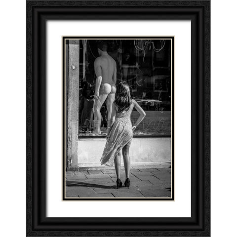 Vetrine Black Ornate Wood Framed Art Print with Double Matting by Milovich, Traven