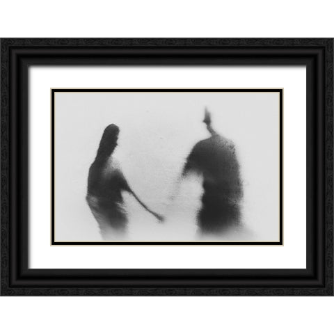 Memories In Love Black Ornate Wood Framed Art Print with Double Matting by Satriani, Jay