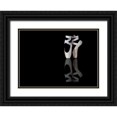 Ballet Black Ornate Wood Framed Art Print with Double Matting by Pentony MA, Pauline