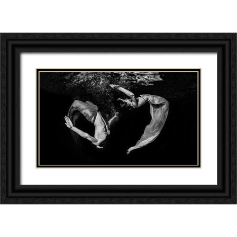 Grace Underwater Black Ornate Wood Framed Art Print with Double Matting by Kiefer, Ken
