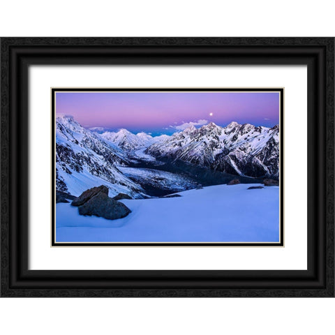 A State Of Tranquility Black Ornate Wood Framed Art Print with Double Matting by Zhang, Yan