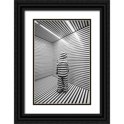 Prisoners Of Our Minds Black Ornate Wood Framed Art Print with Double Matting by Raif, Joshua