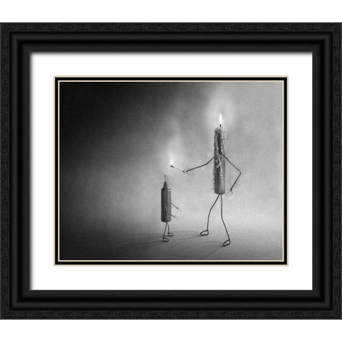 Baptism Of Fire Black Ornate Wood Framed Art Print with Double Matting by Toniolo, Giorgio