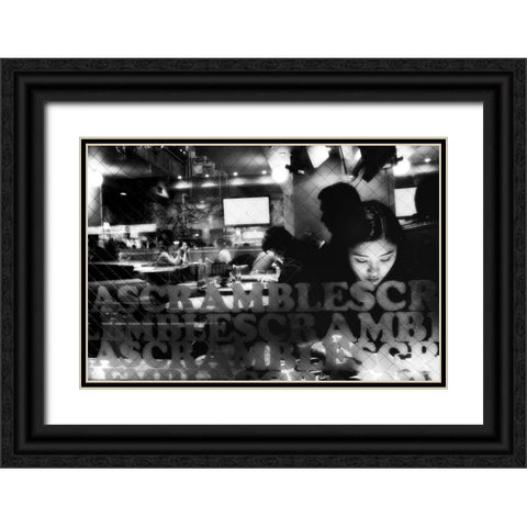 Cafe Black Ornate Wood Framed Art Print with Double Matting by Suzuki, Tatsuo