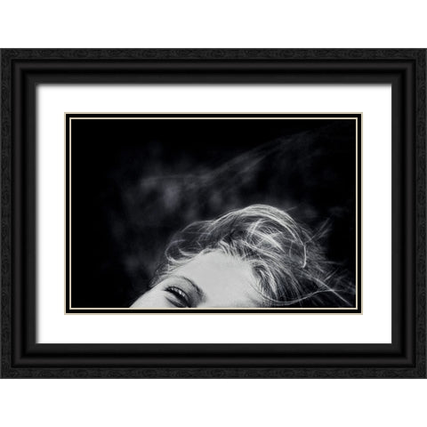 A Breeze Of Happiness Black Ornate Wood Framed Art Print with Double Matting by Flour, Piet