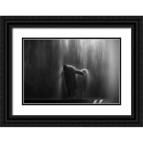 Why Does It Always Rain On Me Black Ornate Wood Framed Art Print with Double Matting by Buchmann, Oliver