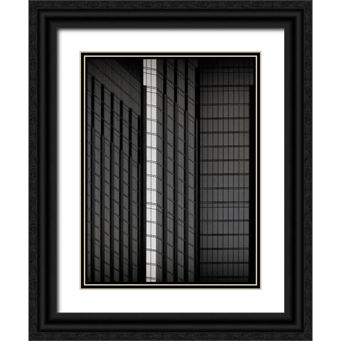 Archi Abstract Black Ornate Wood Framed Art Print with Double Matting by Guillemot, Mathilde
