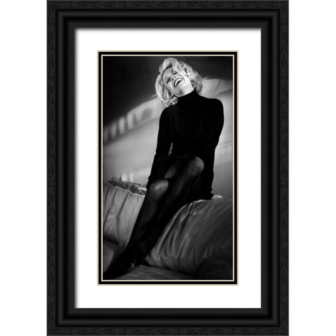 My Day With Marilyn .... Black Ornate Wood Framed Art Print with Double Matting by Peter Muller Photography