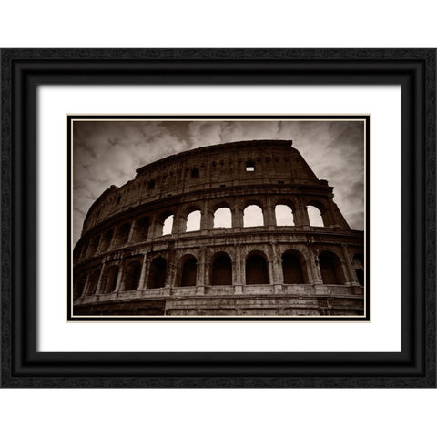 Colosseum Black Ornate Wood Framed Art Print with Double Matting by Nielsen, Stefan