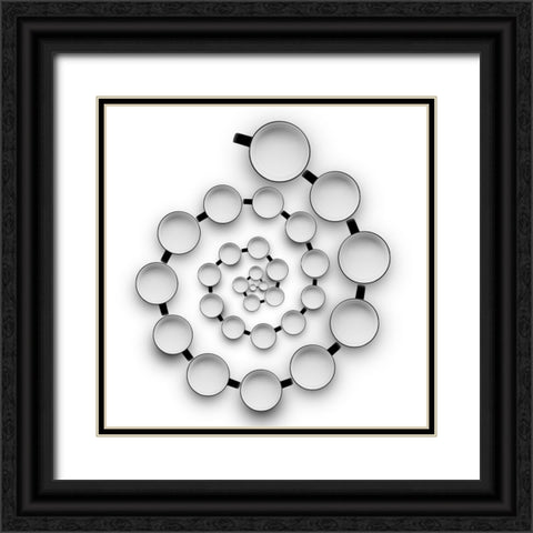 Helix Black Ornate Wood Framed Art Print with Double Matting by De Kogel, Wieteke