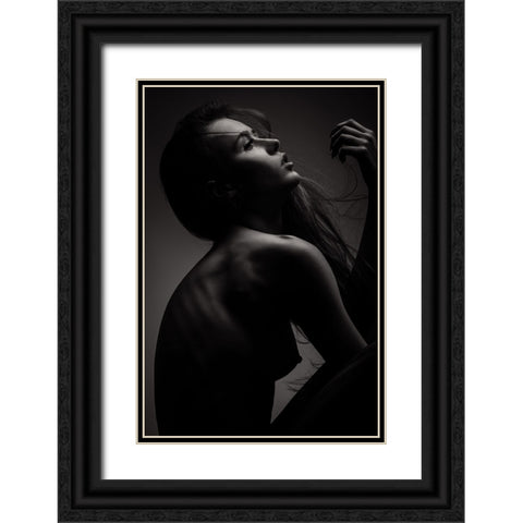 Sensuality Black Ornate Wood Framed Art Print with Double Matting by Krystynek MQEP, Martin