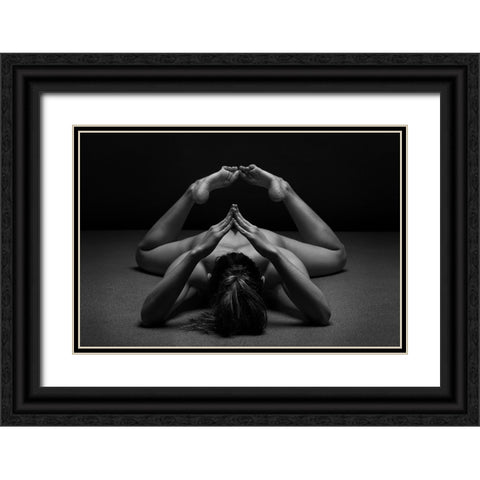 Bodyscape Black Ornate Wood Framed Art Print with Double Matting by Belovodchenko, Anton