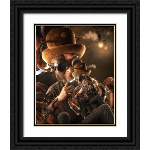 Parthenogenesis Black Ornate Wood Framed Art Print with Double Matting by Kiciak, Christophe