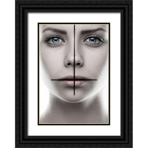 Mark Black Ornate Wood Framed Art Print with Double Matting by Malikov, Alex