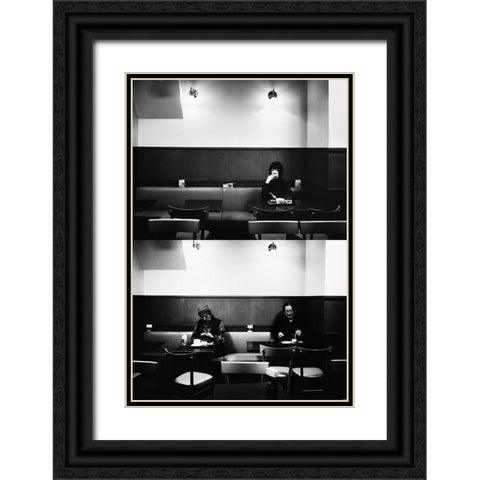 Cafe Black Ornate Wood Framed Art Print with Double Matting by Suzuki, Tatsuo