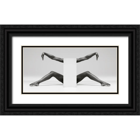 Headless Symmetry Black Ornate Wood Framed Art Print with Double Matting by Catchlight Studio