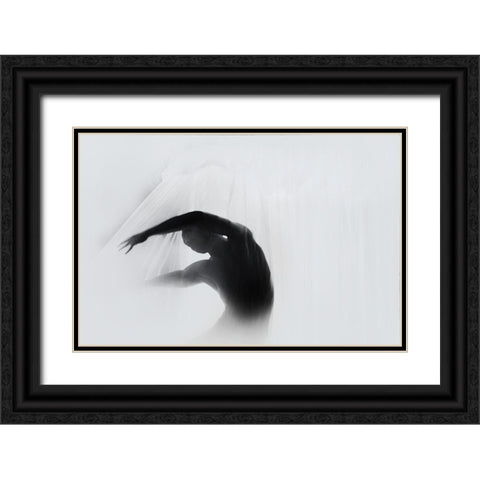 The Dance Of Silence Black Ornate Wood Framed Art Print with Double Matting by Haghi, Babak