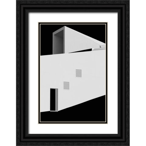Door And Windows Black Ornate Wood Framed Art Print with Double Matting by Azevedo, Olavo