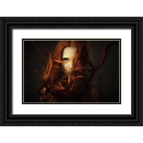 Untitled Black Ornate Wood Framed Art Print with Double Matting by Ageev, Dmitry