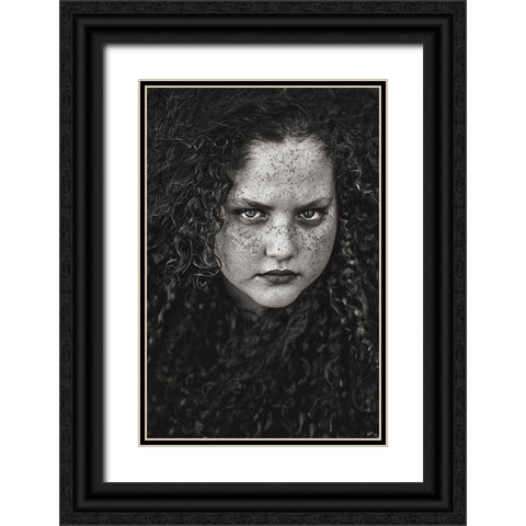Agam Black Ornate Wood Framed Art Print with Double Matting by Rozenzvig, Carmit