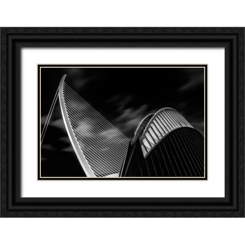 Dramatic Valencia Black Ornate Wood Framed Art Print with Double Matting by Camacho, Anto