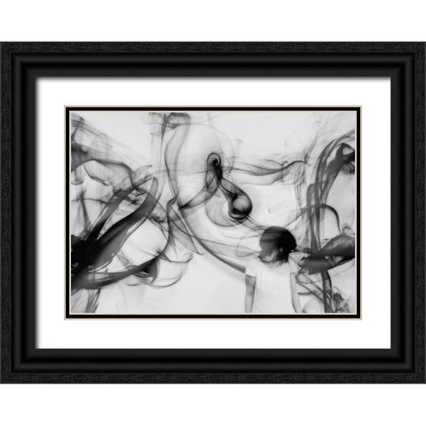 Scream Black Ornate Wood Framed Art Print with Double Matting by Ikeda, Keisuke