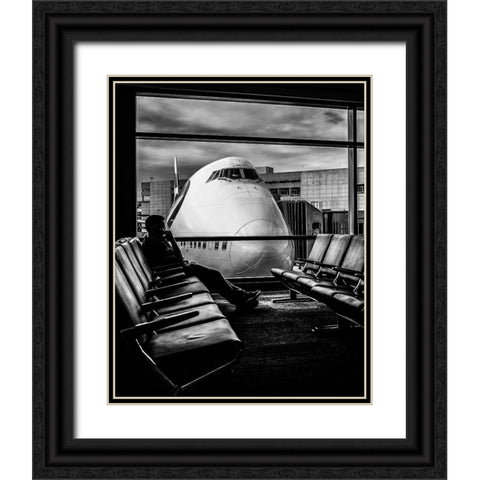 Last Call Black Ornate Wood Framed Art Print with Double Matting by Majewski, Pawel