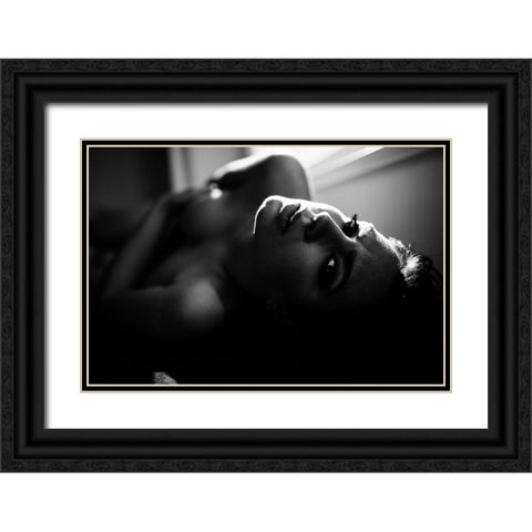 Sensuality Black Ornate Wood Framed Art Print with Double Matting by Krystynek MQEP, Martin
