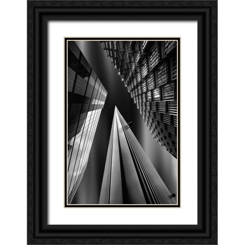 Light Pyramid Black Ornate Wood Framed Art Print with Double Matting by Azevedo, Olavo