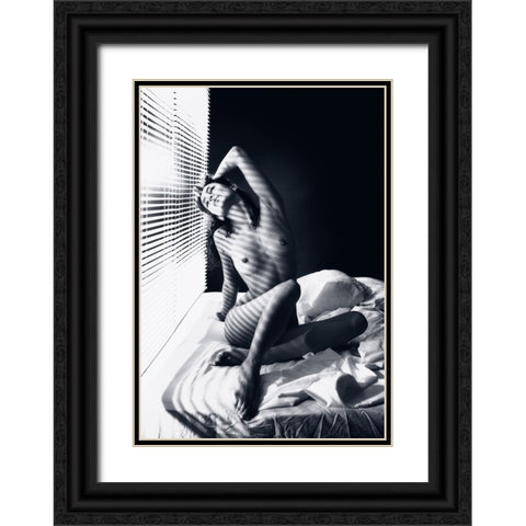 Katrin Black Ornate Wood Framed Art Print with Double Matting by Rise, Zachar