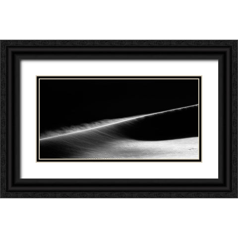 Desert Lines Black Ornate Wood Framed Art Print with Double Matting by Waddah, Ahmed