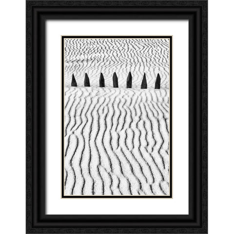 Little Silver Silence Black Ornate Wood Framed Art Print with Double Matting by Abrantes, Paulo