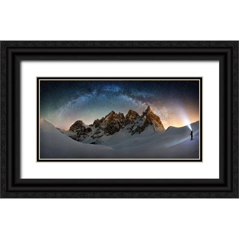 Hello Milky Way Black Ornate Wood Framed Art Print with Double Matting by Nicholas Roemmelt, Dr.
