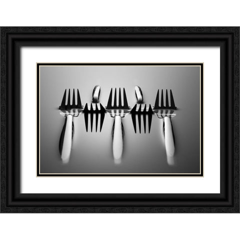 Drowning Black Ornate Wood Framed Art Print with Double Matting by De Kogel, Wieteke