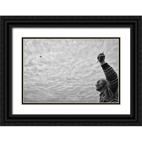 Freedom Black Ornate Wood Framed Art Print with Double Matting by Ihyabozkurt