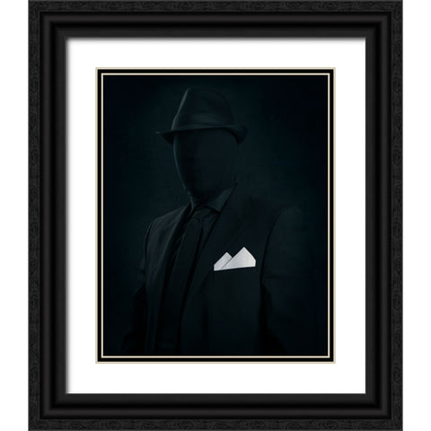 Mr. Black Black Ornate Wood Framed Art Print with Double Matting by Damsten, Petri