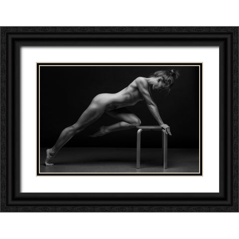 Bodyscape Black Ornate Wood Framed Art Print with Double Matting by Belovodchenko, Anton